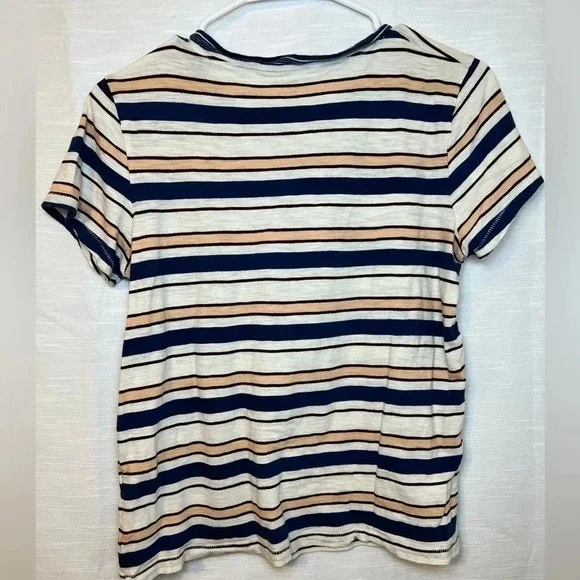 Madewell Whisper Cotton Ringer Tee in Victor Stripe Small - Picture 8 of 8